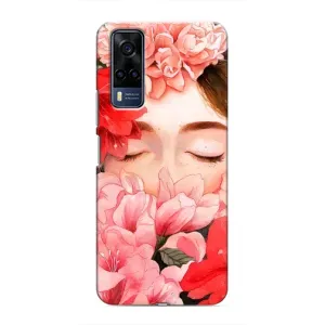 Чехлы (ART) Цветы на Vivo Y51 (2020) (VPrint) (Глаза в цветах)