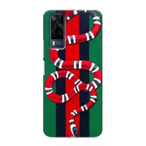 Чехлы ГУЧЧИ для ВиВО Y51 (2020) (AlphaPrint) (Gucci змия)