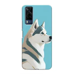 Чехол с Хаски для Vivo Y51 (2020) - (AlphaPrint) (Хаски арт)