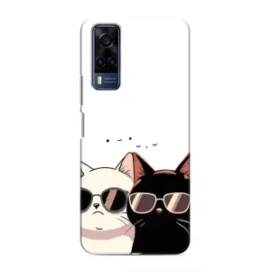 Чехол с рисунком кот на Vivo Y51 (2020) (Коты в очках)
