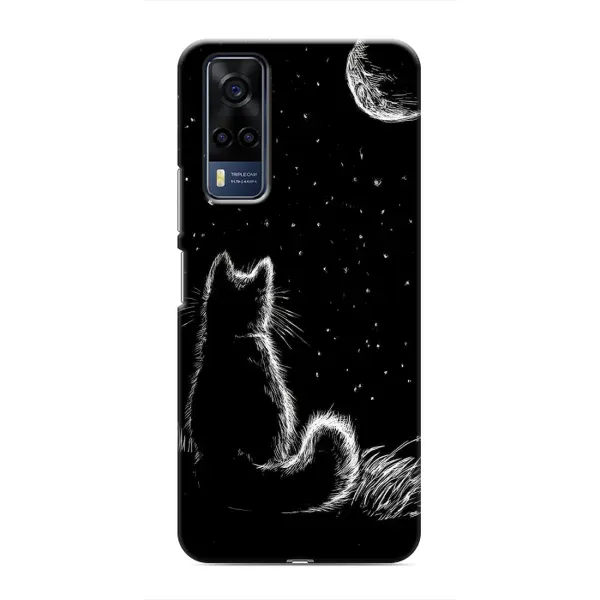 Чехол с принтом «Котик и луна» для Vivo Y51 (2020) Чехол с принтом «Котик и луна» для Vivo Y51 (2020)