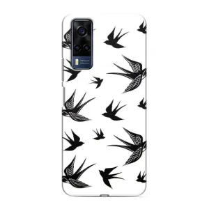Чехол с птицами на Vivo Y51 (2020) (VPrint) (Ласточки)