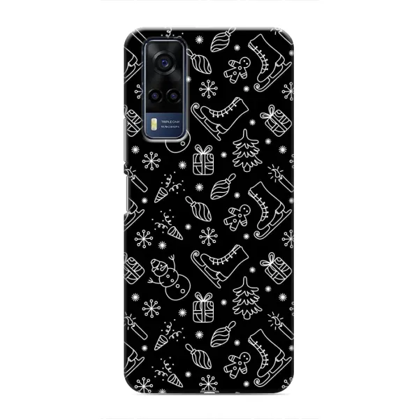 Чохол з принтом «Новорічний фон» для Vivo Y51 (2020) Чохол з принтом «Новорічний фон» для Vivo Y51 (2020)