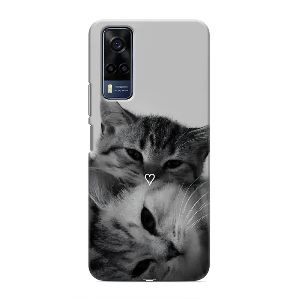 Чохол з принтом «Пара котів» для Vivo Y51 (2020)