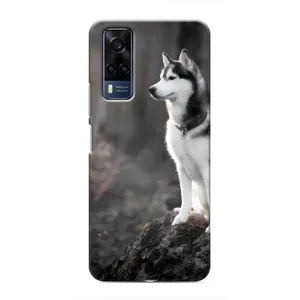 Чехол с Хаски для Vivo Y51 (2020) - (AlphaPrint) (Верный пес)