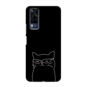 Чехол с рисунком кот на VIVO Y53S (Равнодушный кот)