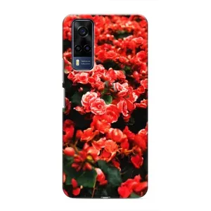 Чехлы с Цветами для VIVO Y53S (VPrint) (Цветы красные)