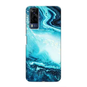 Мраморный чехол на VIVO Y53S (VPrint) (Голубой мрамор)
