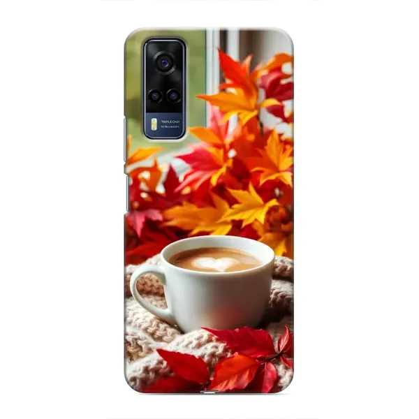 Чехол с принтом «Кофе и листья» для Vivo Y53S Чехол с принтом «Кофе и листья» для Vivo Y53S