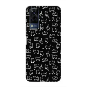 Чехол с принтом для VIVO Y53S (AlphaPrint) Модные коты (Меленькие котики)