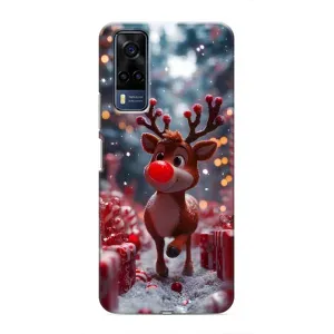 Яскравий чохол для Vivo Y53S з Зимові Оленята (Олень серед подарунків)