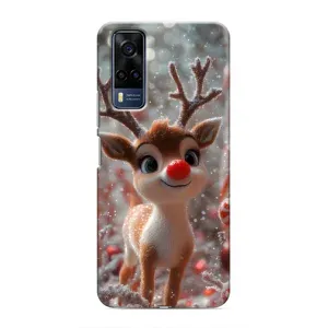 Яскравий чохол для Vivo Y53S з Зимові Оленята (Олень з носом)