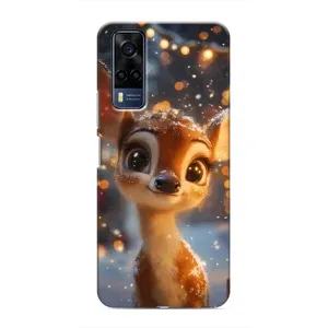 Яскравий чохол для Vivo Y53S з Зимові Оленята (Оленятко серед гірлянд)