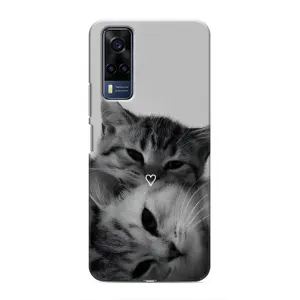 Чехол с рисунком кот на VIVO Y53S (Пара котов)