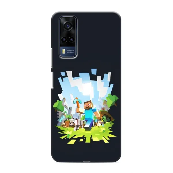 Чехол с принтом «персонажи Minecraft» для Vivo Y53S