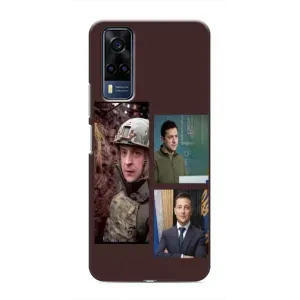 Чехол для VIVO Y53S (AlphaPrint - с принтом Зеленского) (Президент)