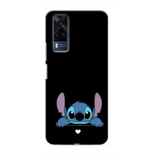 Чехол с принтом Стич на Vivo Y53S (Стич на черном)