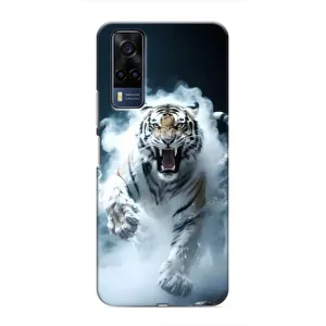 Чехол с принтом «Белый тигр в дыму» для Vivo Y53S