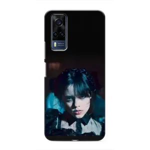 Чехлы Венсдей на VIVO Y53S Уэнсдей (AlphaPrint) (взгляд Уэнздей)