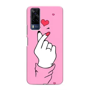 Чехол с принтом для VIVO Y53S (AlphaPrint - Знак сердечка)