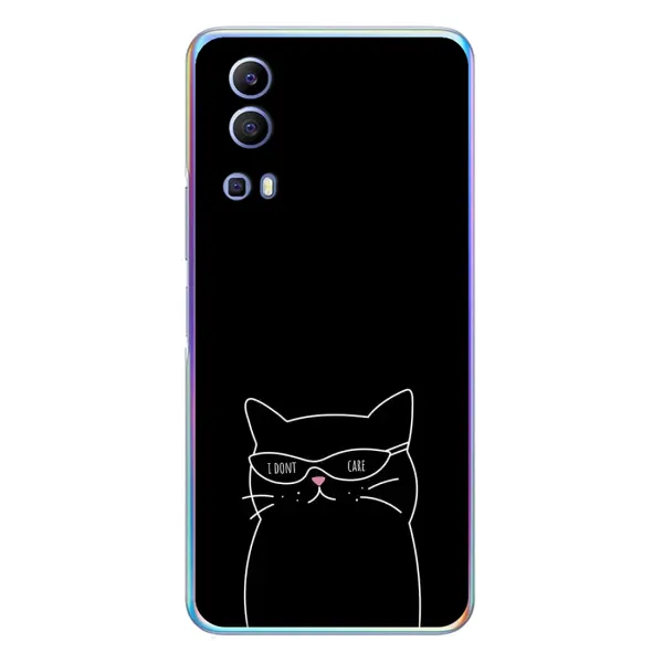 Чехол с принтом «Равнодушный кот» для Vivo Y72