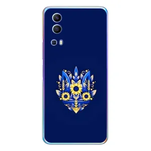 Чехлы для Vivo Y72 Укр. Символика (AlphaPrint) (Цветочный Герб)