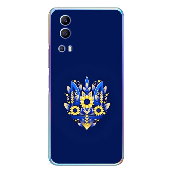Чехол с принтом «Цветочный Герб» для Vivo Y72