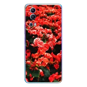 Чехлы с Цветами для Vivo Y72 (VPrint) (Цветы красные)