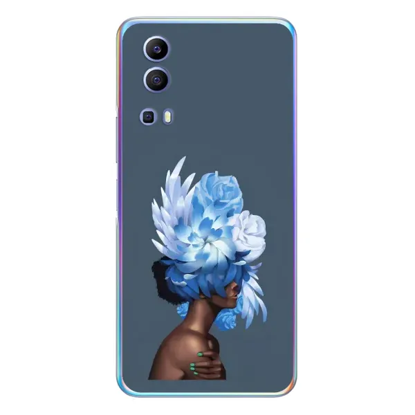 Чехол с принтом «Цветы на голове» для Vivo Y72