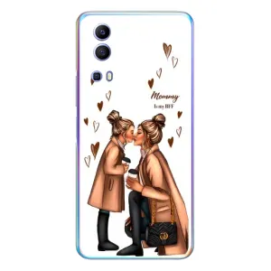 Чехол с печатью для Vivo Y72 - (Мама с ребенком) (AlphaPrint) (Дочка и мама)