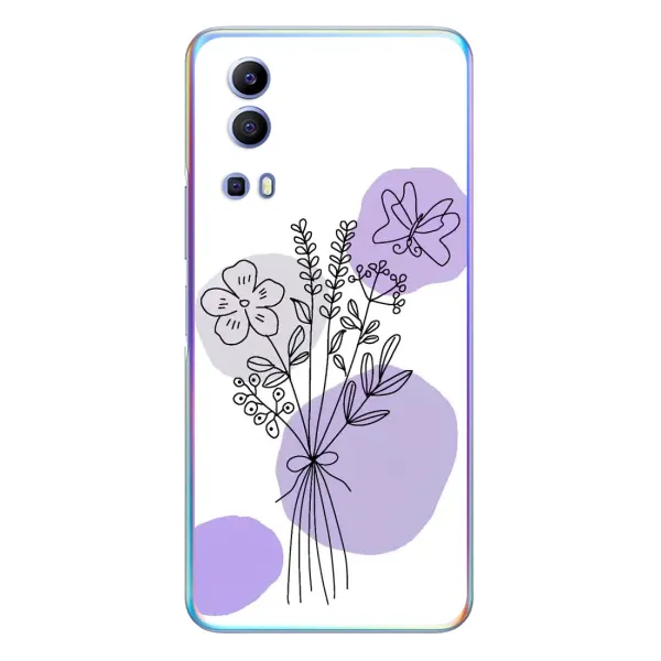 Чохол з принтом «Букет фіолетова абстракція» для Vivo Y72 Чохол з принтом «Букет фіолетова абстракція» для Vivo Y72