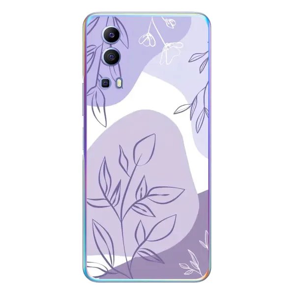 Чохол з принтом «Фіолетове листя абстракція» для Vivo Y72 Чохол з принтом «Фіолетове листя абстракція» для Vivo Y72