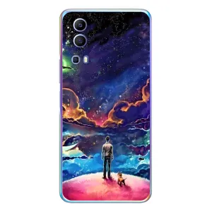 Космические Чехлы для Виво у72 (VPrint) (Галактический вид)