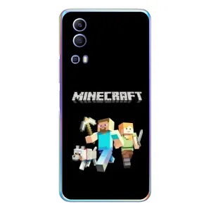 Чехол Майнкрафт на Vivo Y72 (AlphaPrint) Minecraft (герои Minecraft)