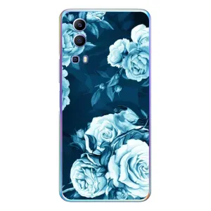 Чехлы (ART) Цветы на Vivo Y72 (VPrint) (Голубые Бутоны)