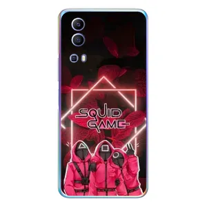 Чехол Гра в кальмара для Vivo Y72 (Охранники Игра кальмара)