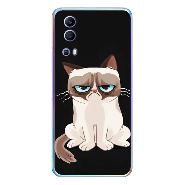 Чехол с принтом «Грустный кот» для Vivo Y72
