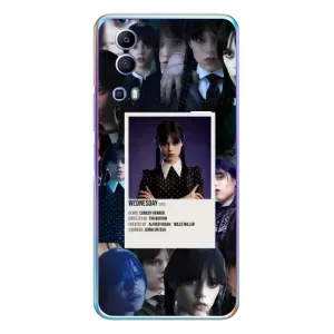 Чехлы Венсдей на Vivo Y72 Уэнсдей (AlphaPrint) (коллаж Уэнздей)