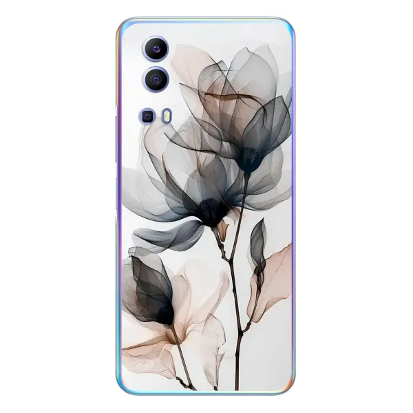 Чехол с принтом «Цветы на белом» для Vivo Y72 Чехол с принтом «Цветы на белом» для Vivo Y72