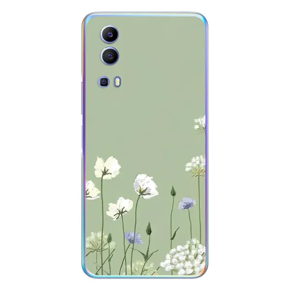 Чехол с принтом «Цветы на зеленом» для Vivo Y72 Чехол с принтом «Цветы на зеленом» для Vivo Y72