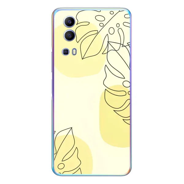 Чохол з принтом «Жовта монстера арт» для Vivo Y72 Чохол з принтом «Жовта монстера арт» для Vivo Y72