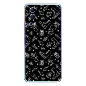 Новогодние, Праздничные Чехлы для Vivo Y72 - 2024 год (Новогодний фон)
