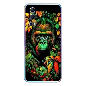 Чехол с Обезьянами Vivo Y72 - (AlphaPrint) (Обезьяна в тропиках)