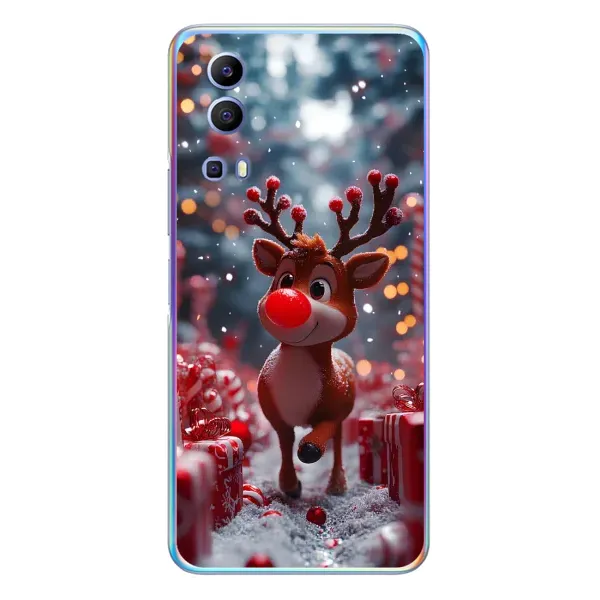Чохол з принтом «Олень серед подарунків» для Vivo Y72