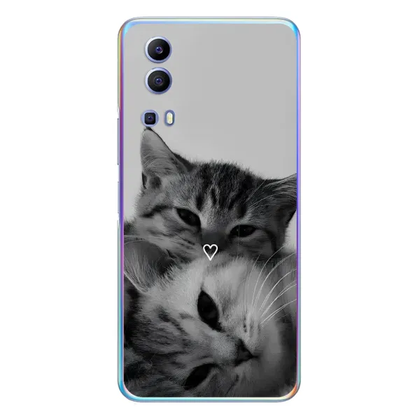 Чехол с принтом «Пара котов» для Vivo Y72