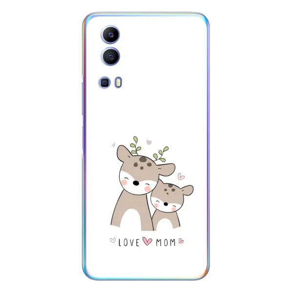 Чохол з принтом «Оленята мама і малюк» для Vivo Y72