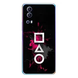 Чехол Гра в кальмара для Vivo Y72 (Символы Игра кальмара)