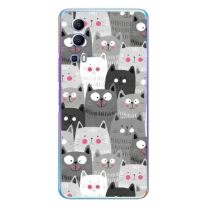 Чехлы с Котиками для Vivo Y72 (VPrint) (Рисованные котики)