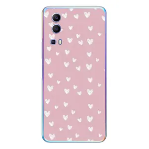 Чохол з розовим принтом для Vivo Y72 (Сердечки на рожевому)