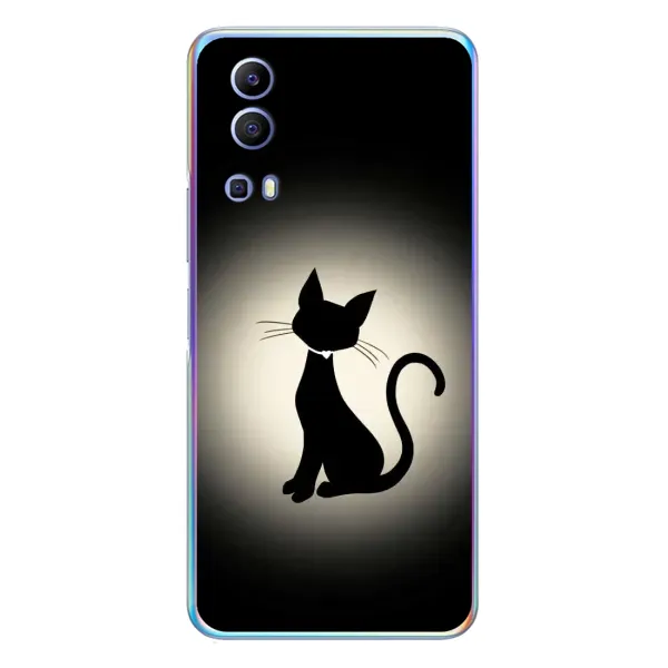 Чехол с принтом «Силуэт котика» для Vivo Y72